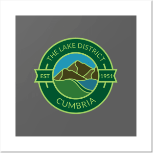 The Lake District - Cumbria Badge Posters and Art